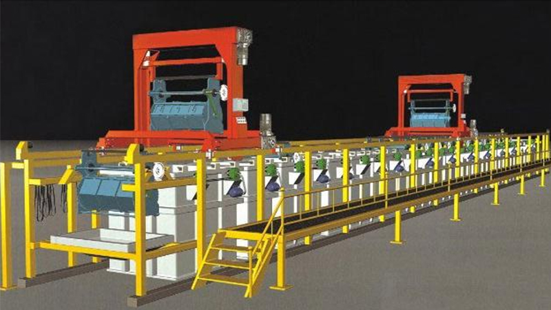 Roll plating production line